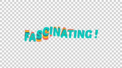 Fascinating! wavy text image with transparent background. Illustrazione stock