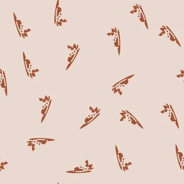 Fascinator hat cap glyph vector seamless pattern Stock Illustration