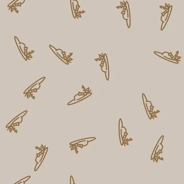 Fascinator hat cap line vector seamless pattern 스톡 일러스트