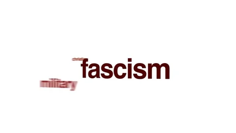 Fascism animated word cloud. Kinetic typography. Stock Footage 70803251