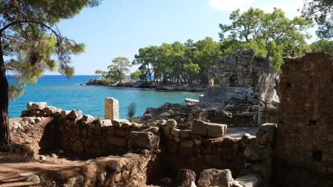 Faselis or Phaselis ancient city Stock Footage 292665366