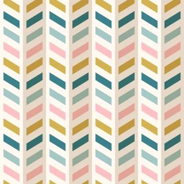 Fashion abstract chevron pattern. Seamless vector fabric design. Retro mid ce Illustrazione stock