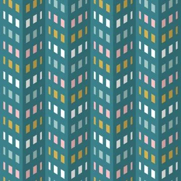 Fashion abstract chevron pattern. Seamless vector fabric design. Retro mid ce Stockillustratie