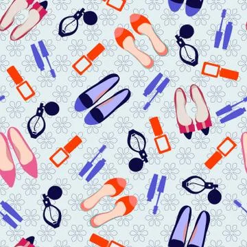 Fashion accessories pattern Stock Illustration