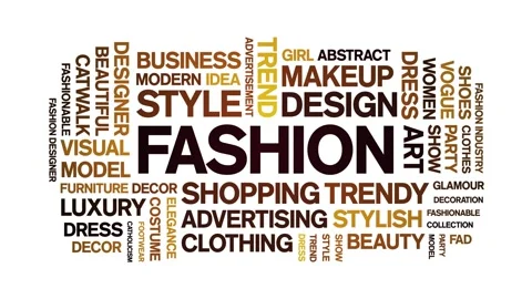 Fashion animated word cloud,animation te... | Stock Video | Pond5