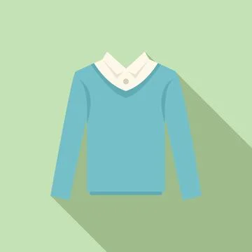 Fashion back icon flat vector. School uniform Stockillustratie