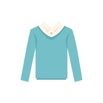 Fashion back icon flat vector. School uniform Stock Illustration
