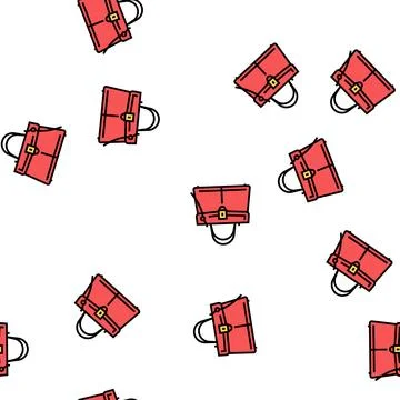 Fashion bag vector seamless pattern Stock Illustration