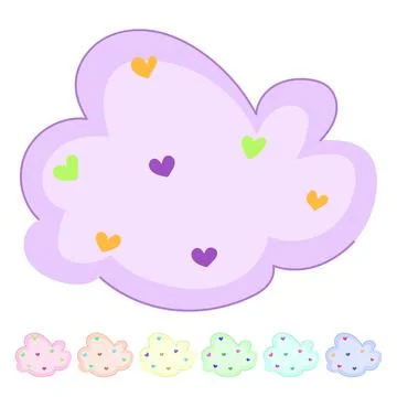 Fashion boho cloud vector cartoon graphic イラスト素材