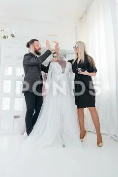 Fashion boutique advertising creative cooperation Stock Photos