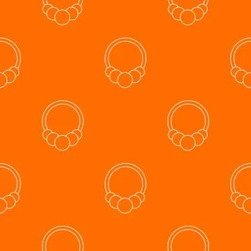 Fashion bracelet pattern vector orange 스톡 일러스트