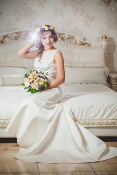 Fashion bride flower Stock Photos