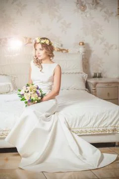 Fashion bride flower Stock Photos