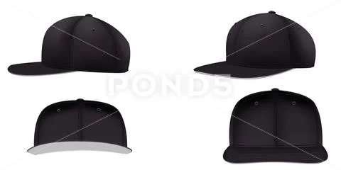 Fashion Cap Black PSD Template