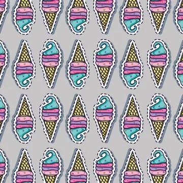 Fashion cute patch background design 스톡 일러스트