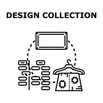Fashion design collection developing process concept Illustrazione stock