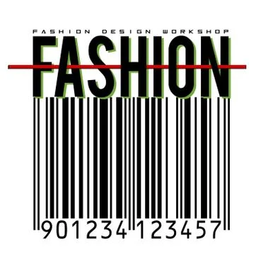 Fashion design workshop text Stock Illustration