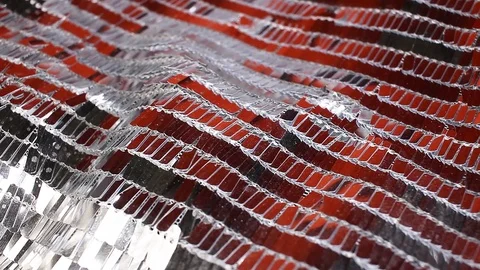 Fashion fabric rotating texture pattern closeup footage Video stock 97235895