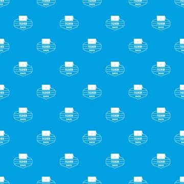 Fashion handbag pattern vector seamless blue 스톡 일러스트