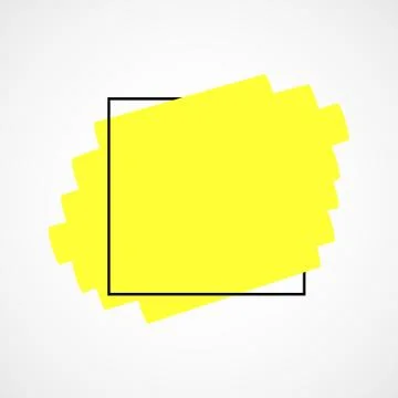 Fashion highlight scribble in black frame logo Stock Illustration