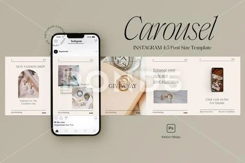 Fashion Instagram Carousel PSD Template
