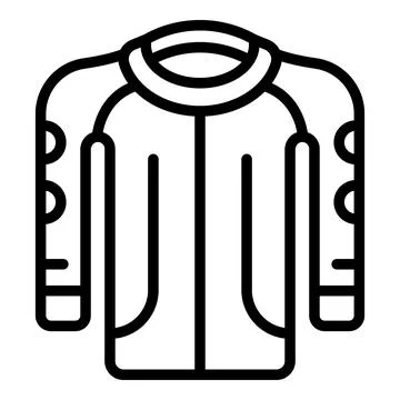 Fashion jacket icon outline vector. Biker uniform Stock Illustration