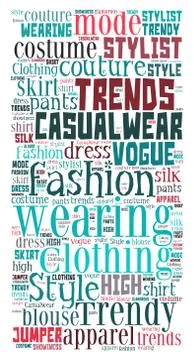 Fashion Keywords Tag Cloud    - vector illustration 스톡 일러스트
