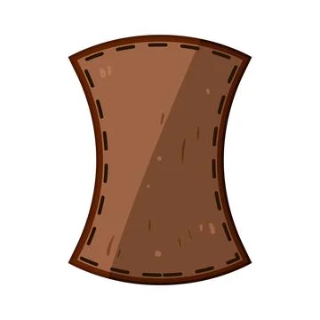 Fashion leather patch cartoon vector illustration Stock Illustration