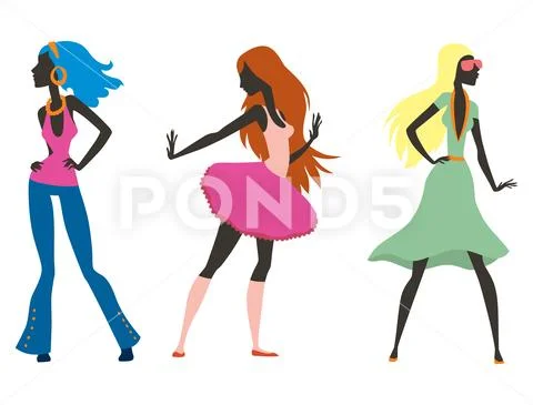 Cute dress woman fashion vector icon. Female beauty person clothes