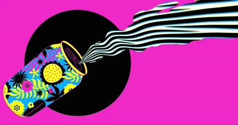 Fashion loop animation. Minimal abstract design. 90s party vibes Stock Footage 224522408