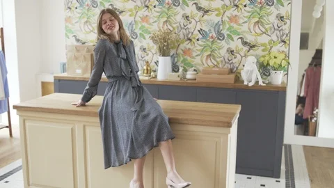 Fashion Model Having Fun Stock Footage 90902129