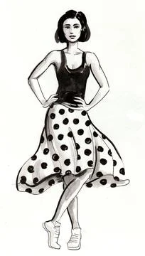Fashion model Illustrazione stock