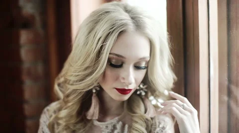 Fashion model looking at the camera Stock Footage 63122269