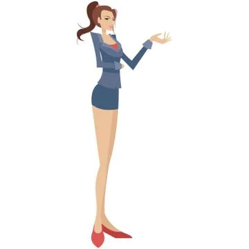 Fashion model posing Stock Illustration