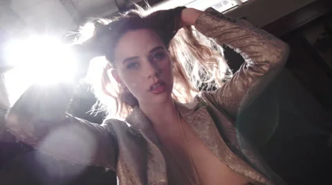 Fashion model posing in slow motion 動画素材 45404832