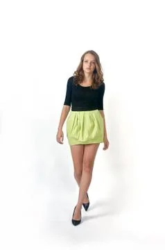 Fashion model walking Stock Photos