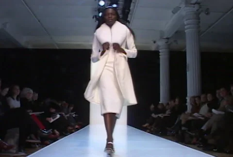 Fashion models walking on runway for David Rodriguez Collection Stock Footage 54260341