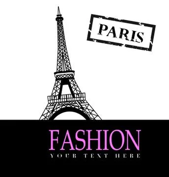 Fashion with Paris  in the background 스톡 일러스트