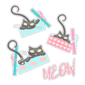 Fashion patch badges Stock Illustration