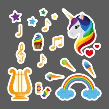 Fashion patch badges Stock Illustration