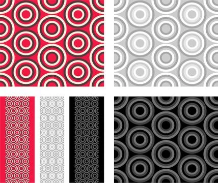 Fashion pattern with circles Stock Illustration