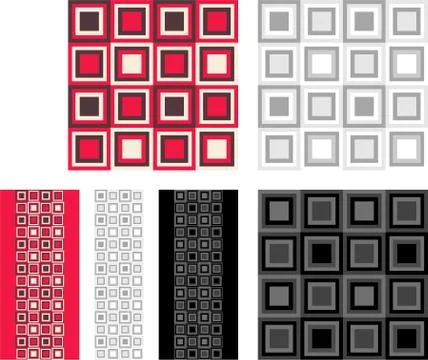 Fashion pattern with squares Stock Illustration