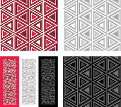 Fashion pattern with triangles Stock Illustration
