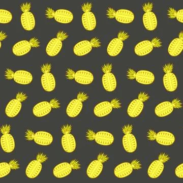 Fashion pineapple seamless pattern Stock Illustration