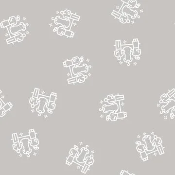Fashion presentation line seamless pattern Stockillustratie