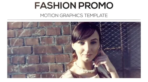Fashion Promo Slideshow Movie Trailer and Titles Displays Photo Gallery Stock After Effects