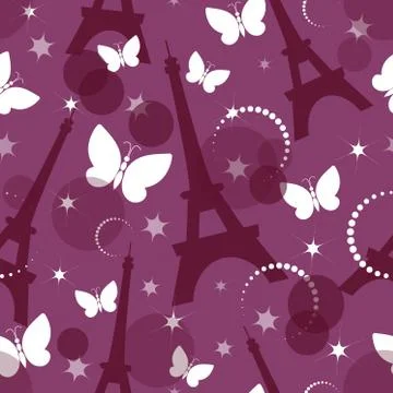 Fashion seamless background on pink Stock Illustration