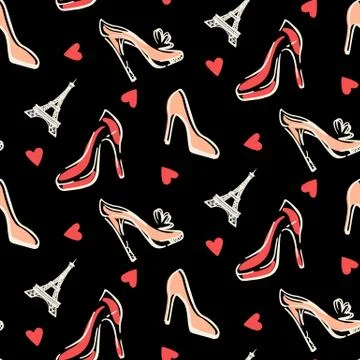 Fashion Seamless pattern background 스톡 일러스트