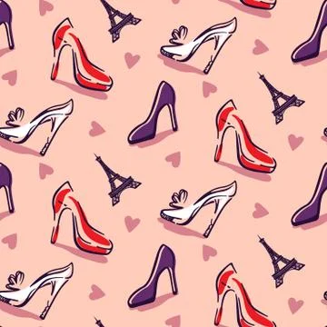 Fashion Seamless pattern background Illustrazione stock