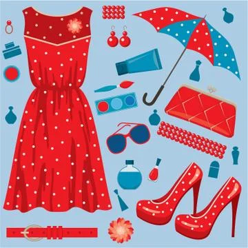 Fashion set. Stock Illustration